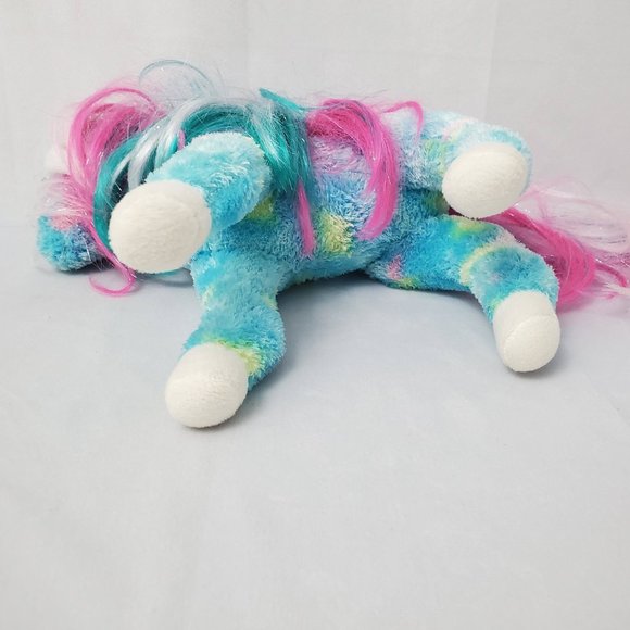 Douglas Cuddle Toy Sapphire Princess Unicorn Plush 769 Stuffed Blue Rainbow Mane - Picture 7 of 11